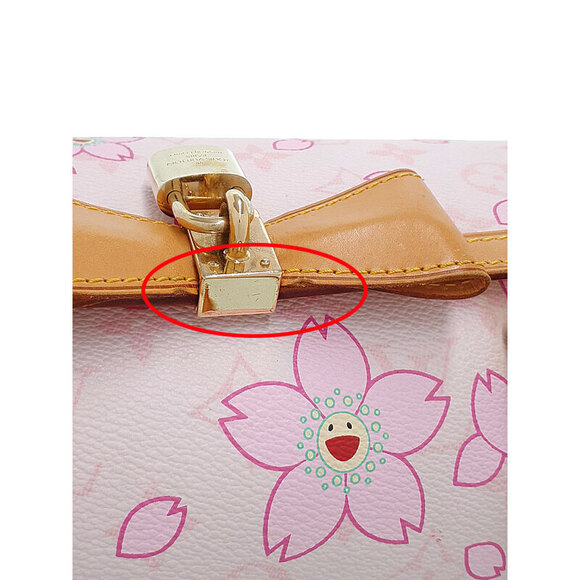 Louis Vuitton Monogram Cherry Red Blossom Papillon Shoulder Bag
